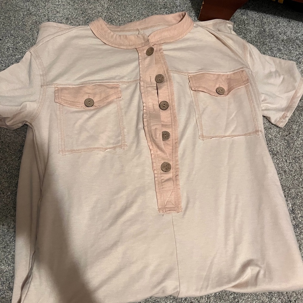 Women’s Light Pink Jumpsuit - Size Small
